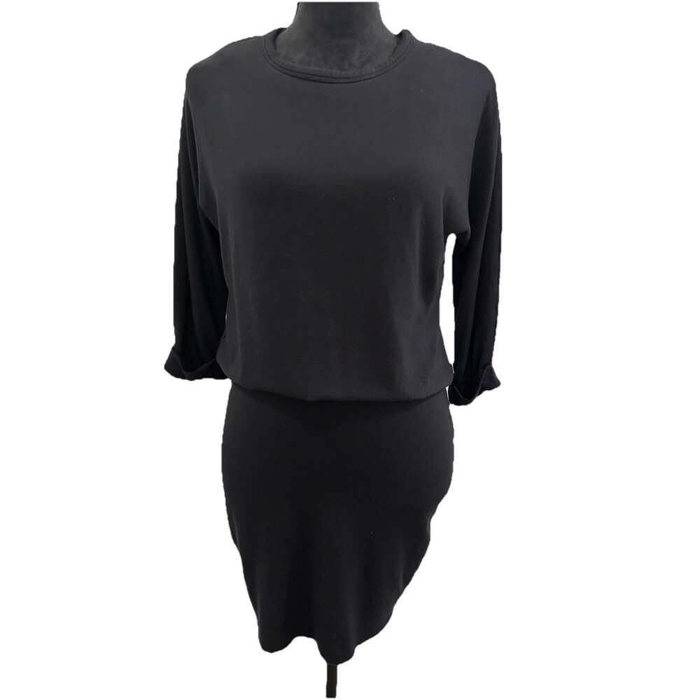 Bailey 44 Women Size XS Black Casual Dress Pullover Lining Crew Neck 3/4 Sleeves